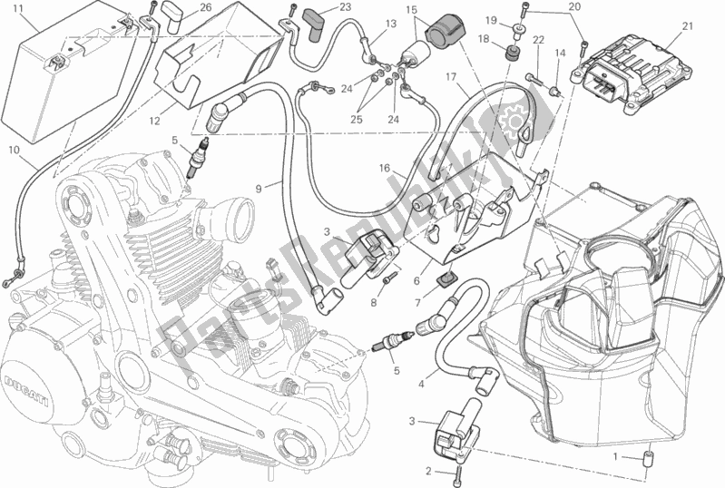 Alle onderdelen voor de Accu van de Ducati Monster 795 ABS Thailand 2014